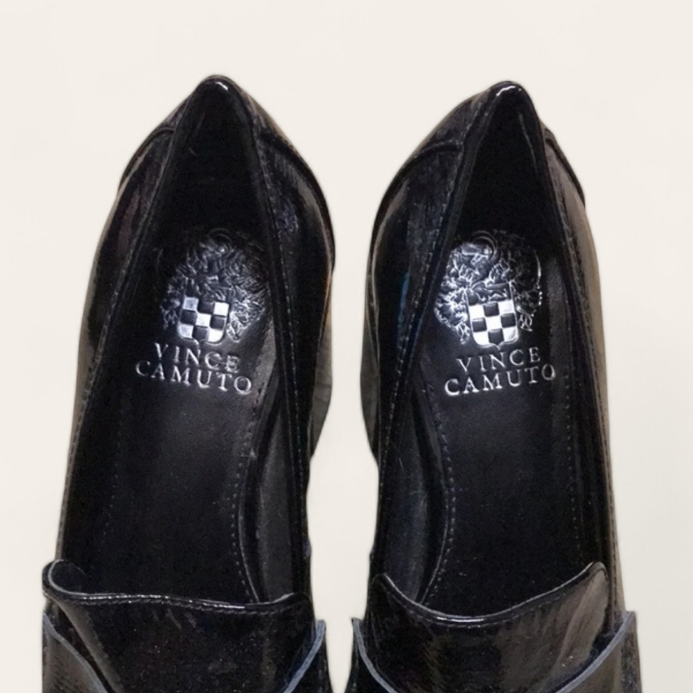 Vince Camuto Black Patent Leather Loafers - Picture 6 of 7